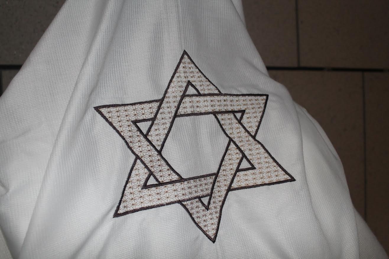 טלית דגם עם ישראל חי מגן דוד