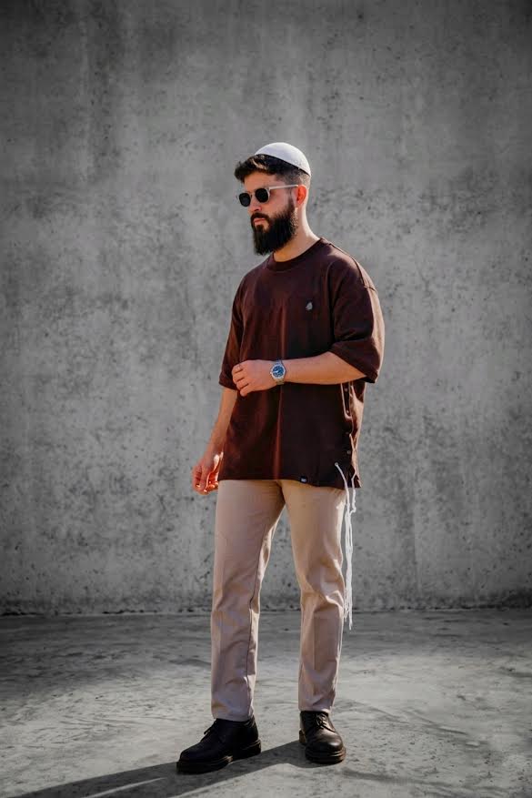 חולצה ציצית חומה