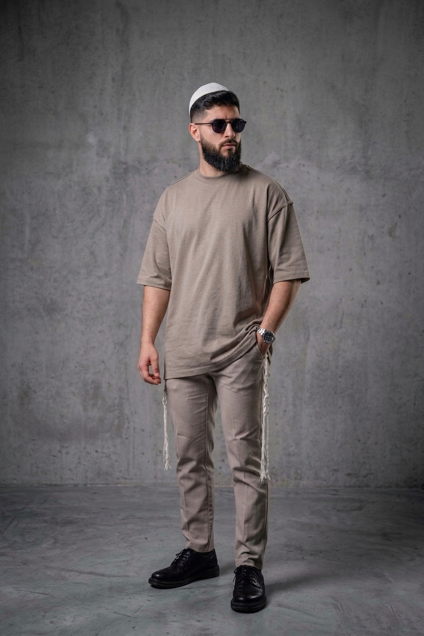 חולצה ציצית אפור בהיר
