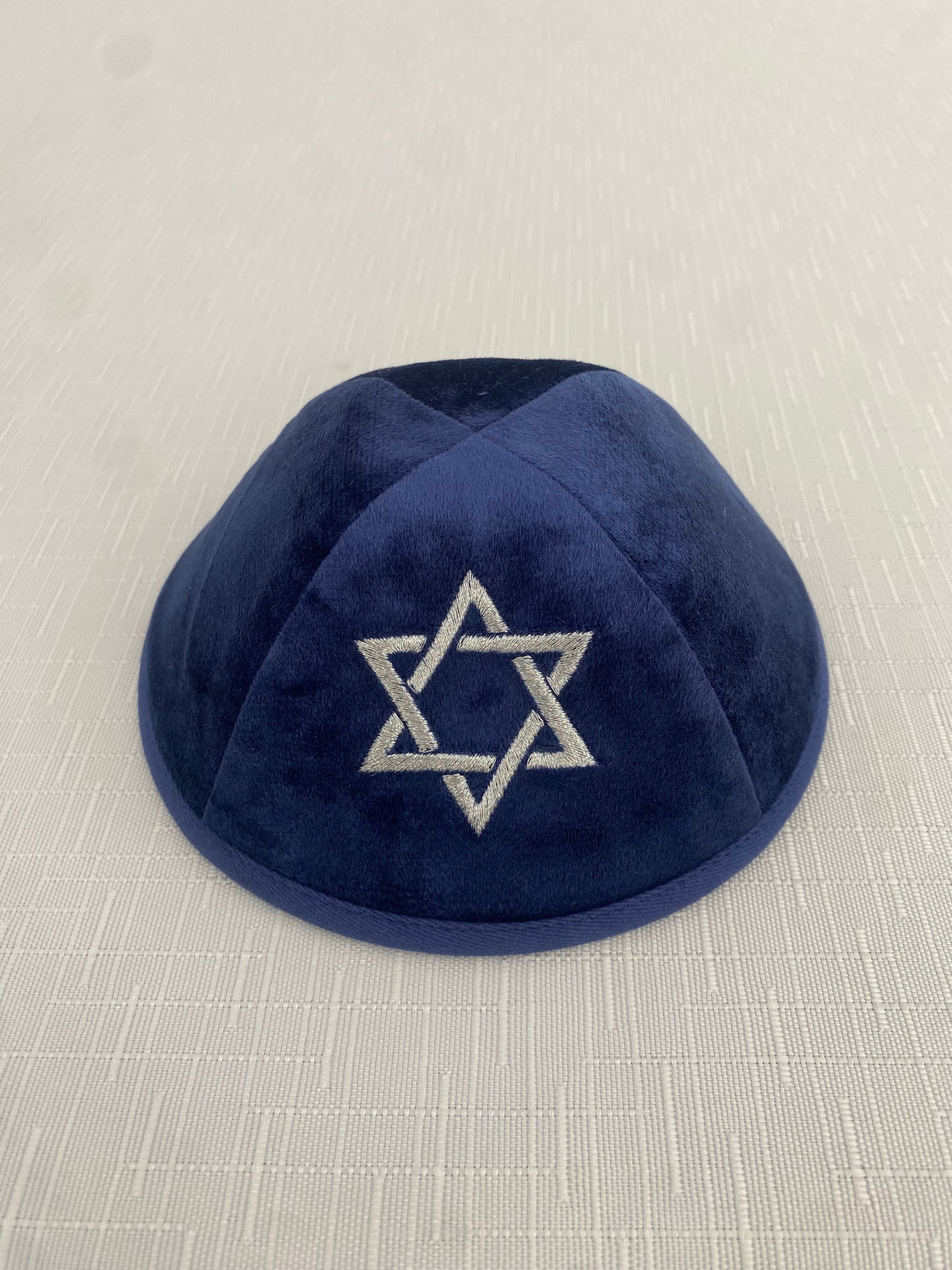 כיפה מקטיפה מרוקאית מגן דוד