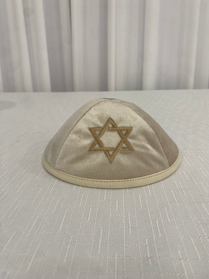 כיפה מקטיפה מרוקאית מגן דוד