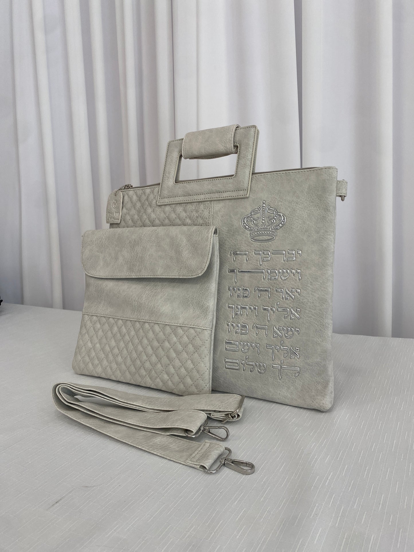 סט כיסוי טלית ותפילין עם ידית ורצועה