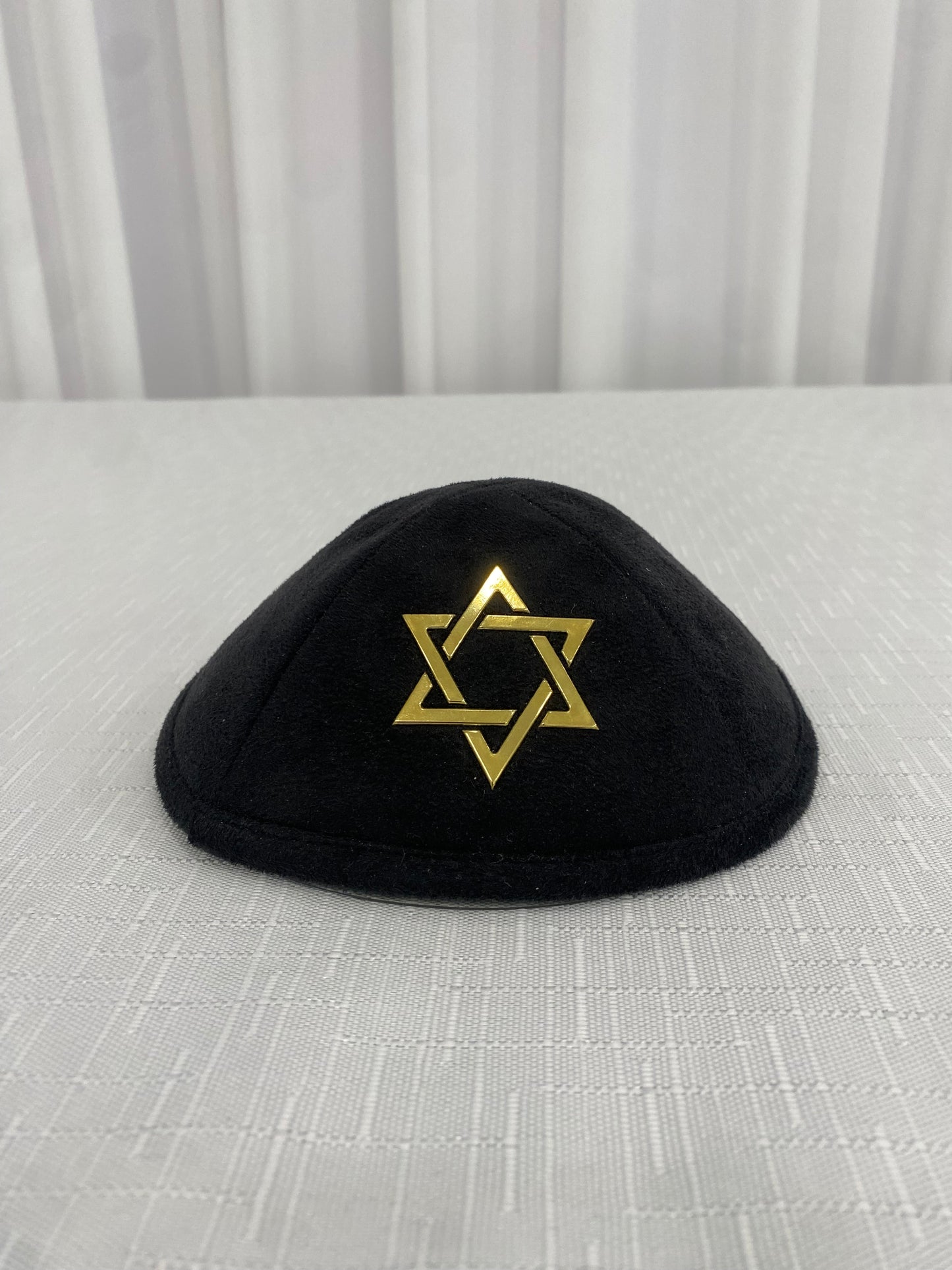 כיפה זמש מגן דוד זהב