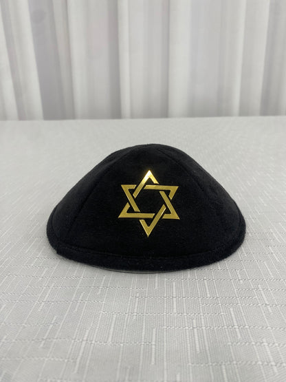 כיפה זמש מגן דוד זהב