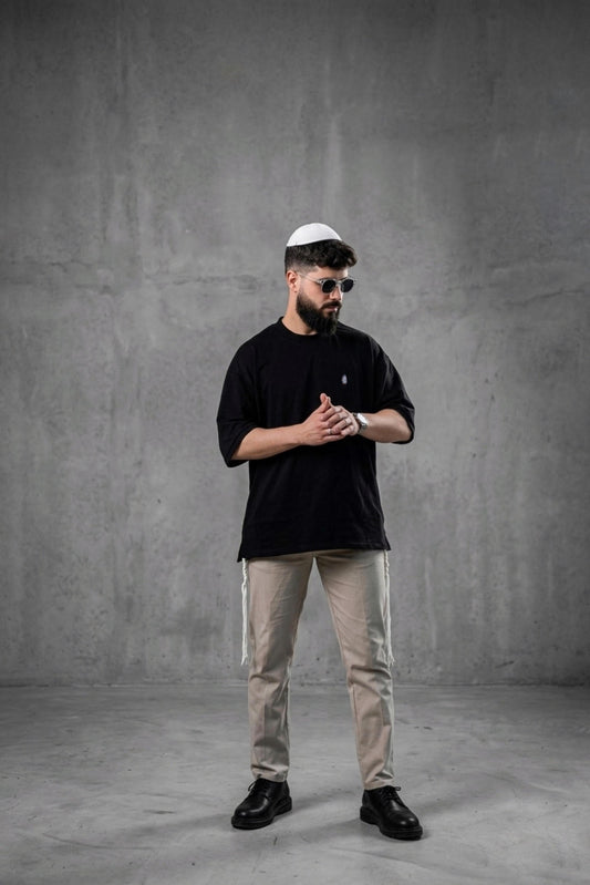 חולצה ציצית שחורה